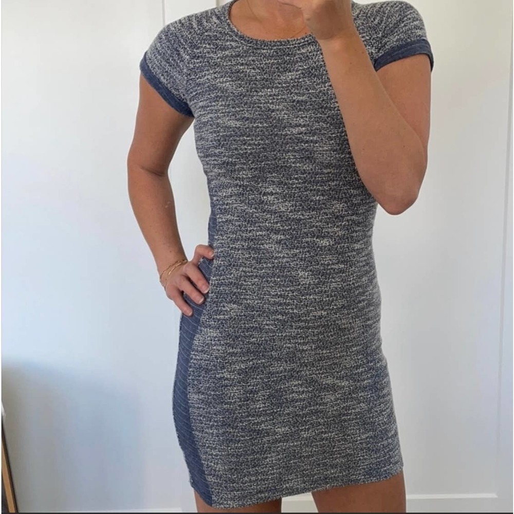 Marine Layer Bodycon T-Shirt Dress Cap Sleeve Heather Gray Women's Size S